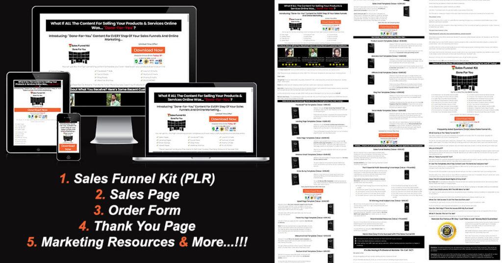 sales funnel kit plr